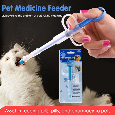 1Pcs Pet Syringe Feeder Tablet Pill Gun Push Dispenser Medicine Water Milk Syringe Dog Cat Tube Feeder Tools Dog Accessories