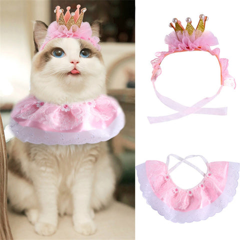 2PCS Pet Birthday Costume Set Fashion Sequin Birthday Hat With Bowtie Tutu Skirt Pet Clothing &amp; Accessories Cat Dog Supplies
