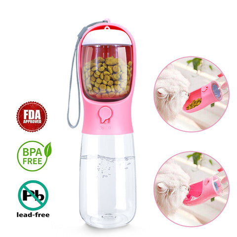 Portable Dog Water Bottle Pet Water Food Bowl For Cat Outdoor Lightweight Pet Travel Drinking Water Dispenser Dog Accessories