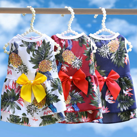Dog Hawaiian Style Dresses For Small Dogs
