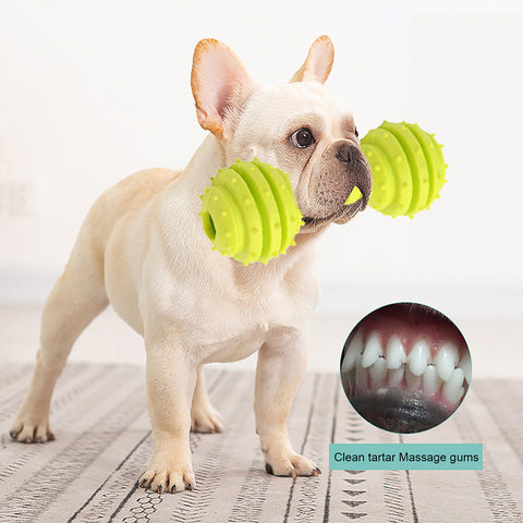 Dog Chew Toys Pet Molar Teeth Cleaning Puppy Teether Stick Sounding Ball