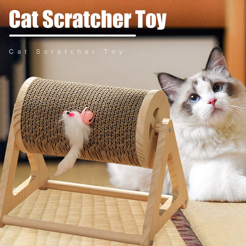 Cat Wheel Roller Scratching Board Rotatable Kittens Cat Scratcher