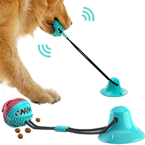 Dog Toys Silicon Suction Cup Tug Interactive   Ball Toy For Pet Chew Bite Tooth Cleaning